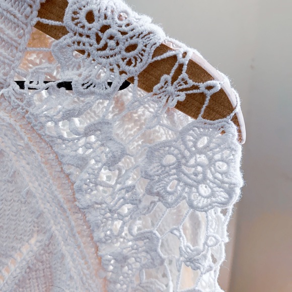 Pure White Lace Sweater - Picture 4 of 4